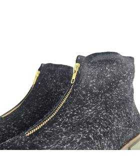detalle cremallera dorada botines comfort class