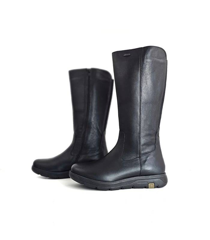 botas piel impermeables negras mujer