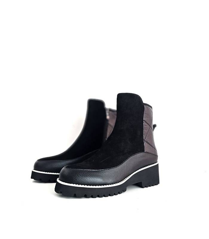renature botines mujer piel negros invierno chika10