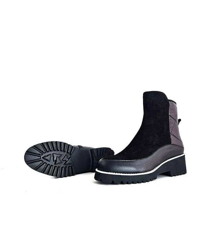 suela dentada botines negros chika10