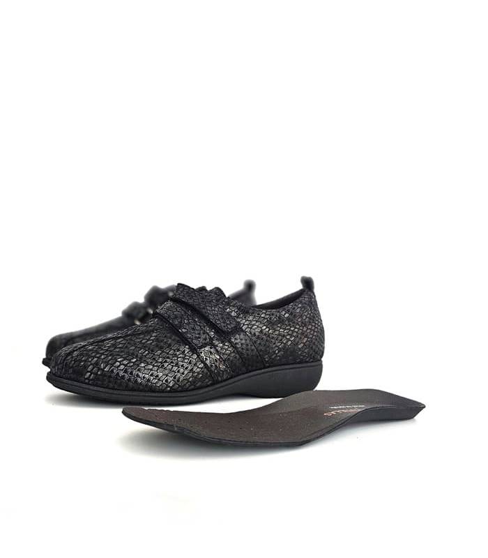 plantilla extraíble zapatos Doctor Cutillas anchos negros