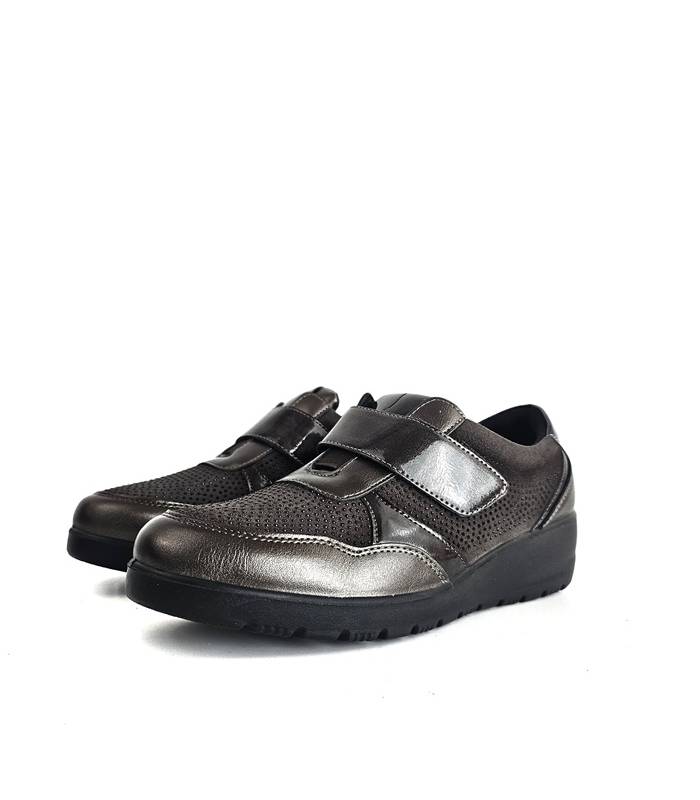 zapatos deportivos mujer Doctor Cutillas taupe satinado