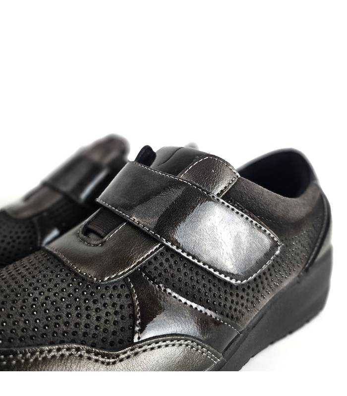 detalle velcro zapatos mujer Doctor Cutillas taupe