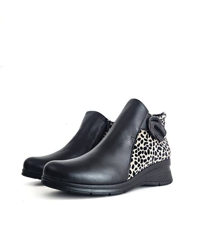 Botines mujer piel negra Comfort Class Noelia con cremallera interior
