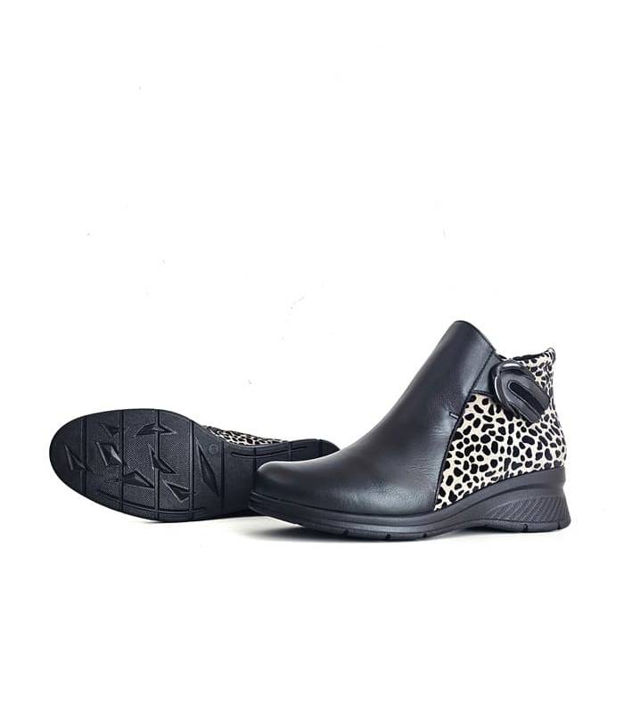 Botines mujer piel negra Comfort Class Noelia suela antideslizante