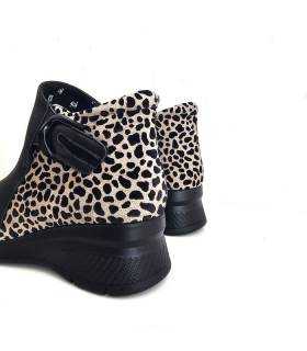 Botines mujer piel negra Comfort Class Noelia parte trasera