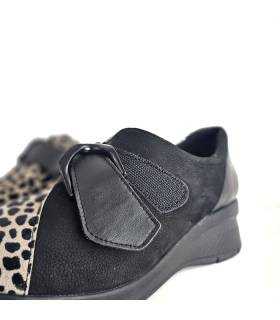 Zapatos mujer piel negra Comfort Class Noemi apertura cierre lateral