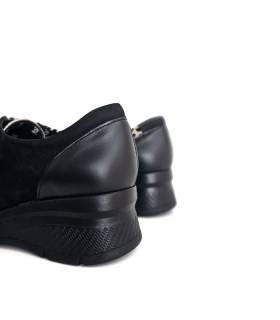 Zapatos mujer piel negra Comfort Class Noemi parte trasera reforzada