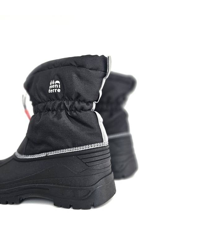Botas nieve mujer negras Elementerre vista trasera con logotipo