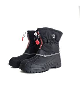Botas nieve hombre negras Elementerre impermeables con cremallera frontal