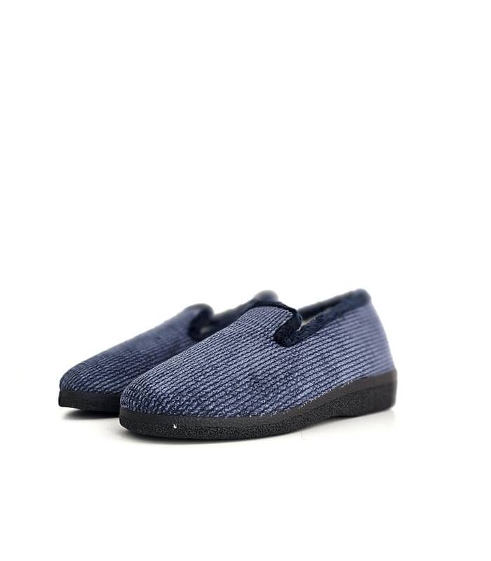 zapatillas casa mujer azul forro lana virgen Plumaflex