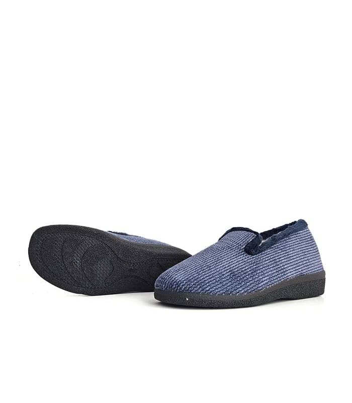 zapatillas invierno mujer Plumaflex pana azul, vista de la suela