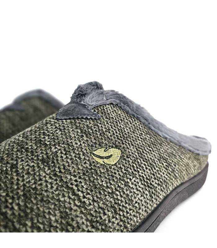 detalle textil verde zapatillas casa Plumaflex