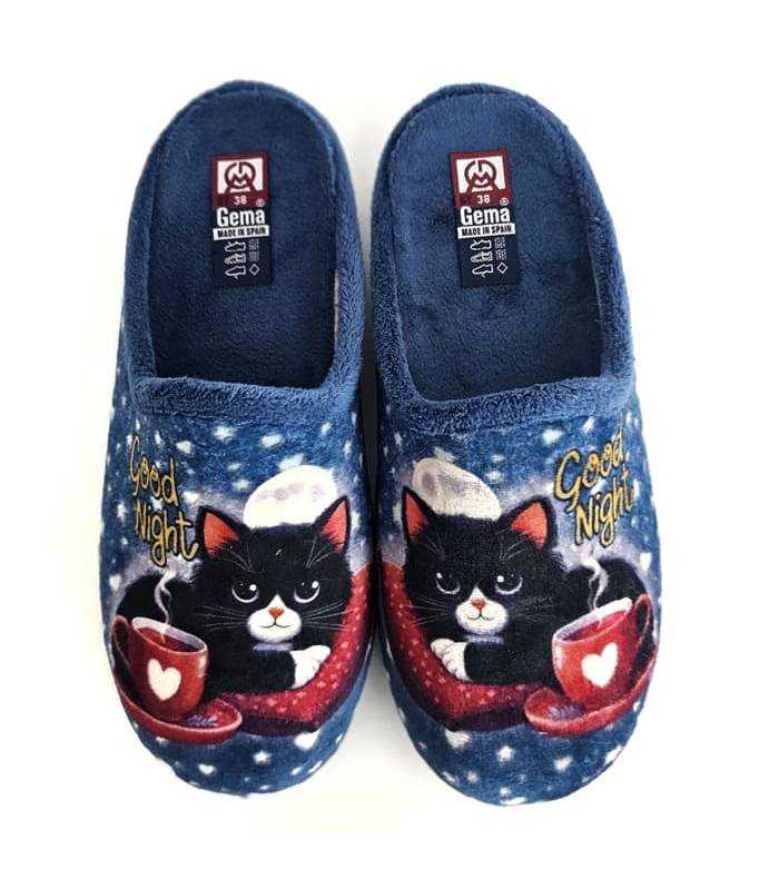 Zapatillas casa mujer gatos Garrido Muro diseño completo