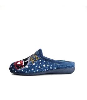 Zapatillas casa mujer gatos Garrido Muro lateral