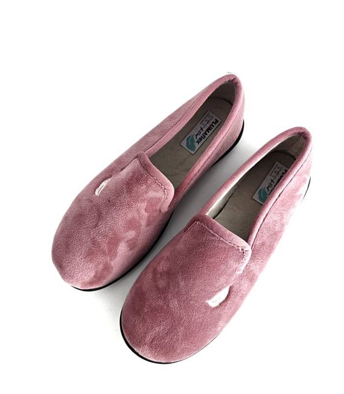 zapatillas casa invierno España rosa, vista superior