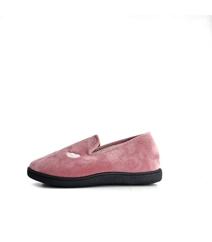 zapatillas casa invierno España rosa, vista lateral
