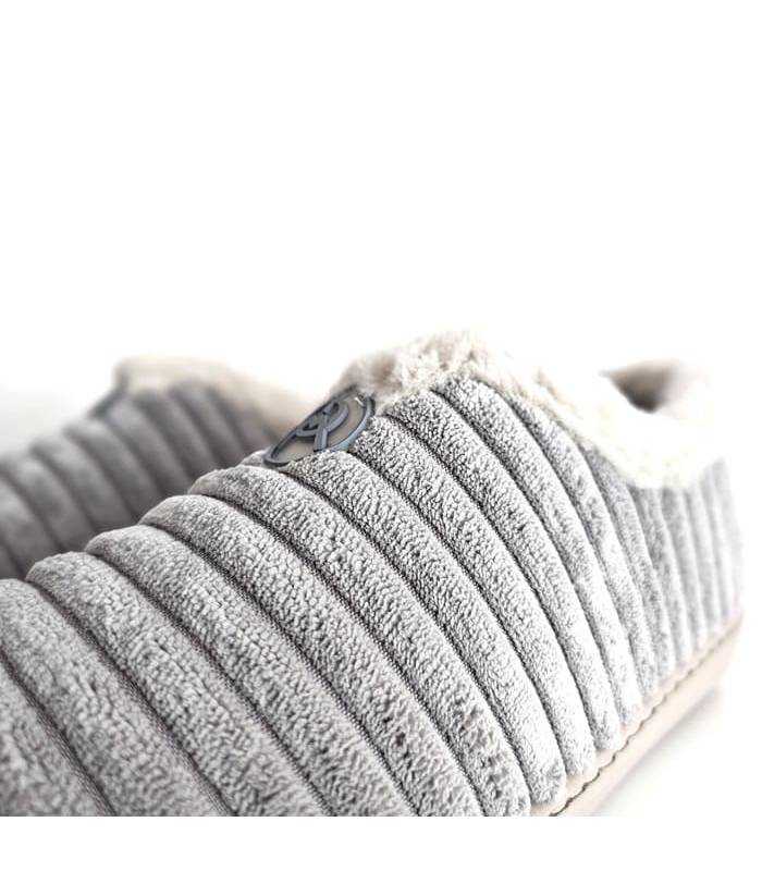 zapatillas casa mujer grises pana