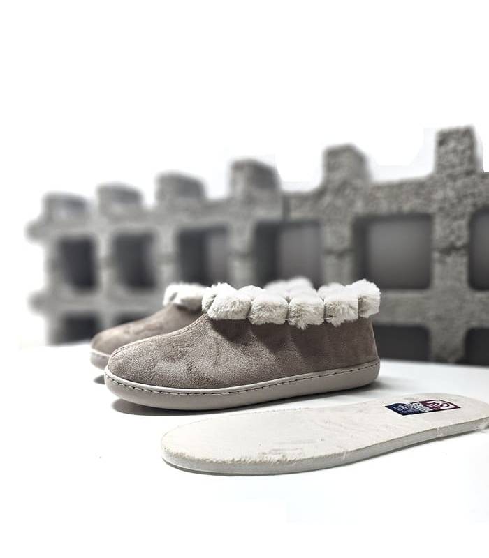 zapatillas mujer plantilla extraíble taupe