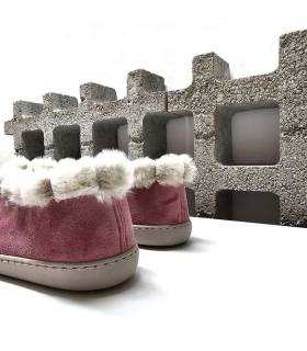 zapatillas mujer invierno Garrido rosa, vista trasera