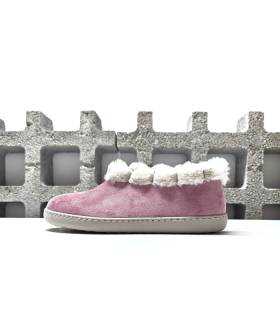zapatillas mujer pompón suave rosa