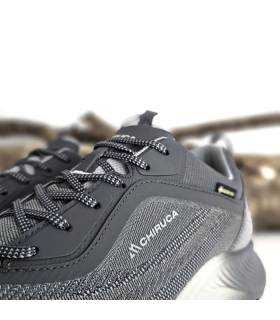 zapatillas hombre Gore-Tex grises, detalle de cordones