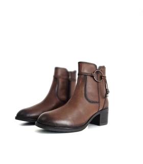 botines mujer tacón medio Sam’s marrones
