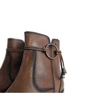 botines impermeables piel mujer marrones