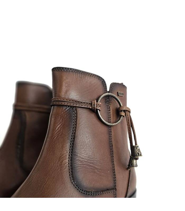 botines impermeables piel mujer marrones