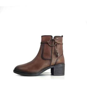 botines tacón medio cómodos marrones