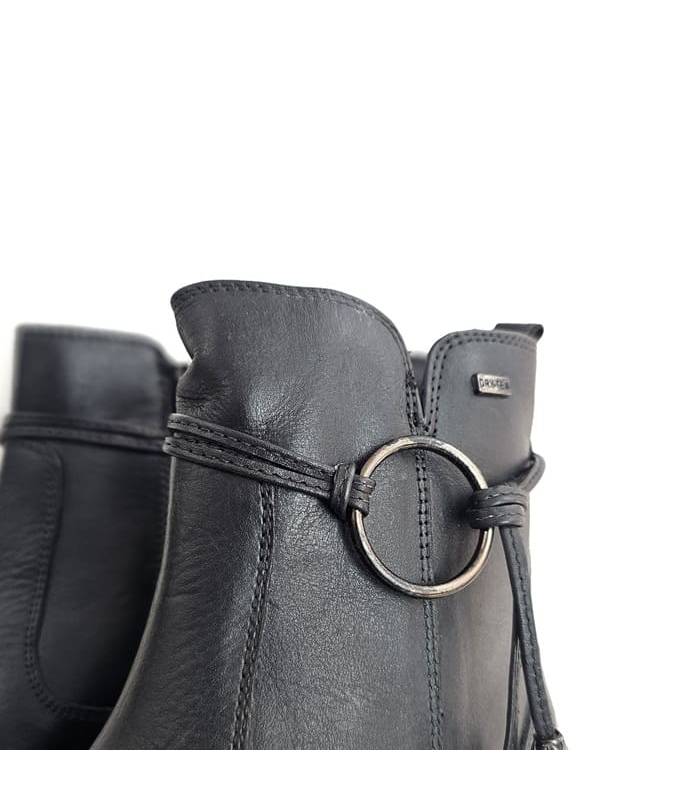 botines campero mujer España negros, detalle de anilla