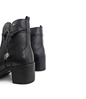 botines mujer invierno cómodos negros, vista trasera