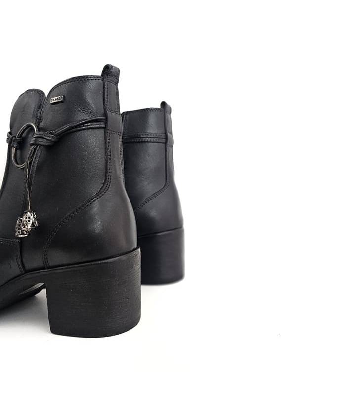 botines mujer invierno cómodos negros, vista trasera
