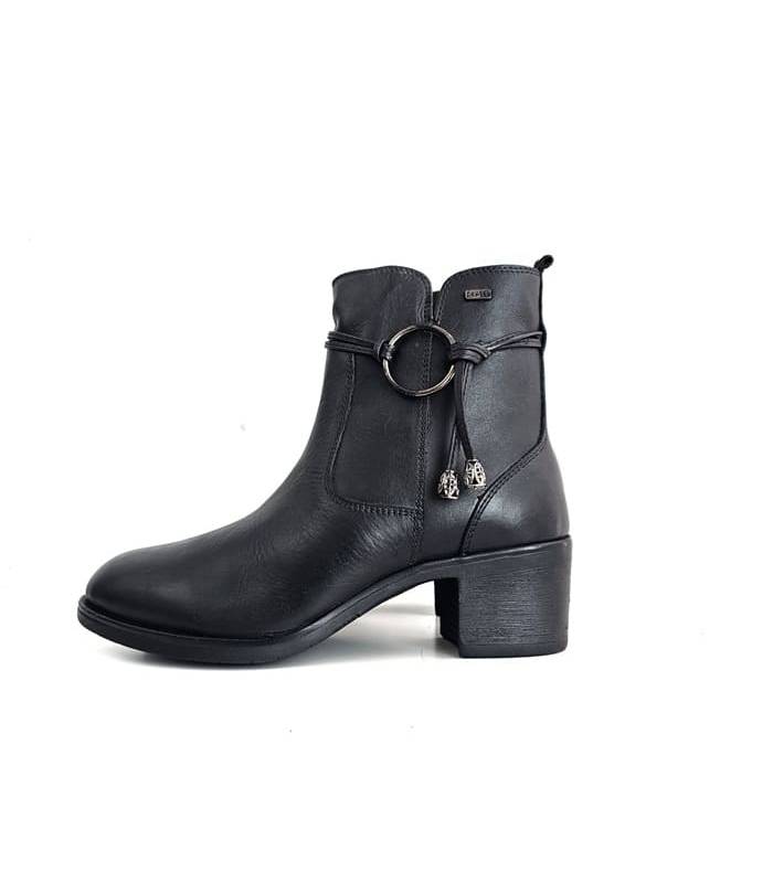 calzado mujer piel impermeable negro