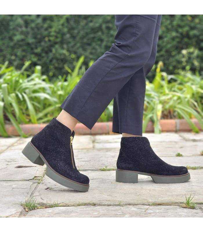 Botines de mujer de horma amplia nrgros fabricados en España por Comfort Class