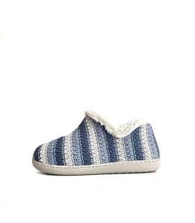 zapatillas casa mujer suaves punto azul