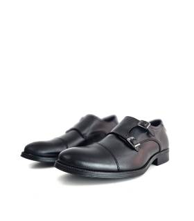 zapatos hombre vestir dos hebillas Baerchi negro
