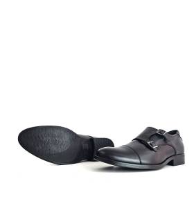 zapatos hombre hebillas negros piel