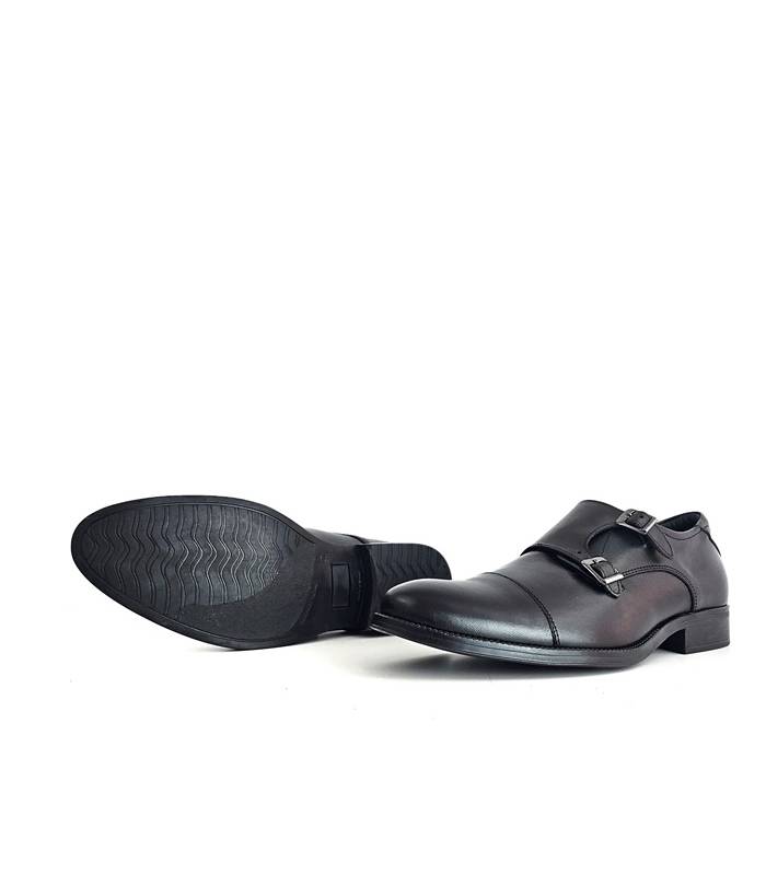 zapatos hombre hebillas negros piel
