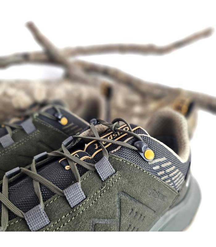 zapatillas trekking hombre verdes Grisport detalle cordones
