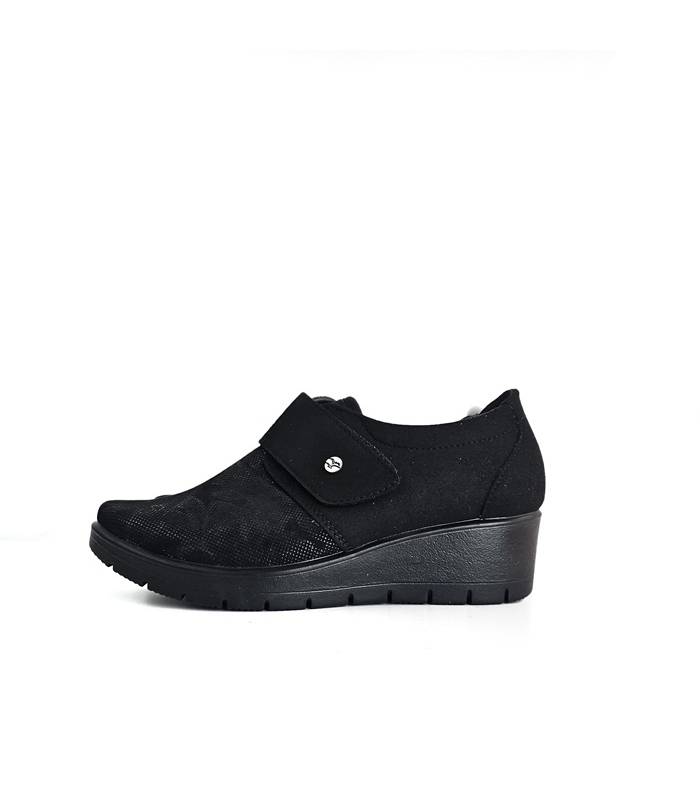 zapatos mujer cuña ligera negros