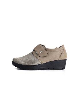 zapatos mujer cuña ligera beige