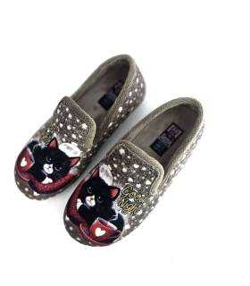 zapatillas invierno mujer cómodas detalle gatitos taza café