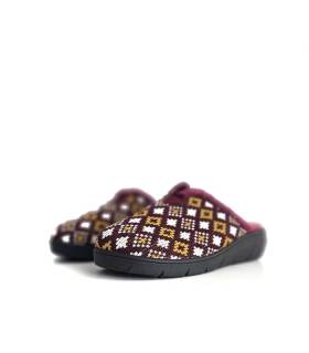 zapatillas casa mujer plumaflex granates invierno