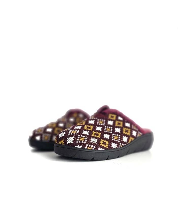 zapatillas casa mujer plumaflex granates invierno