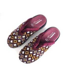 zapatillas invierno mujer cómodas plumaflex granates