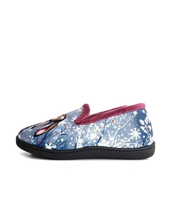 zapatillas casa mujer plumaflex conejos invierno azul