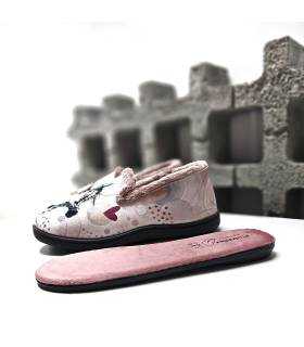 zapatillas mujer plantilla extraíble rosa