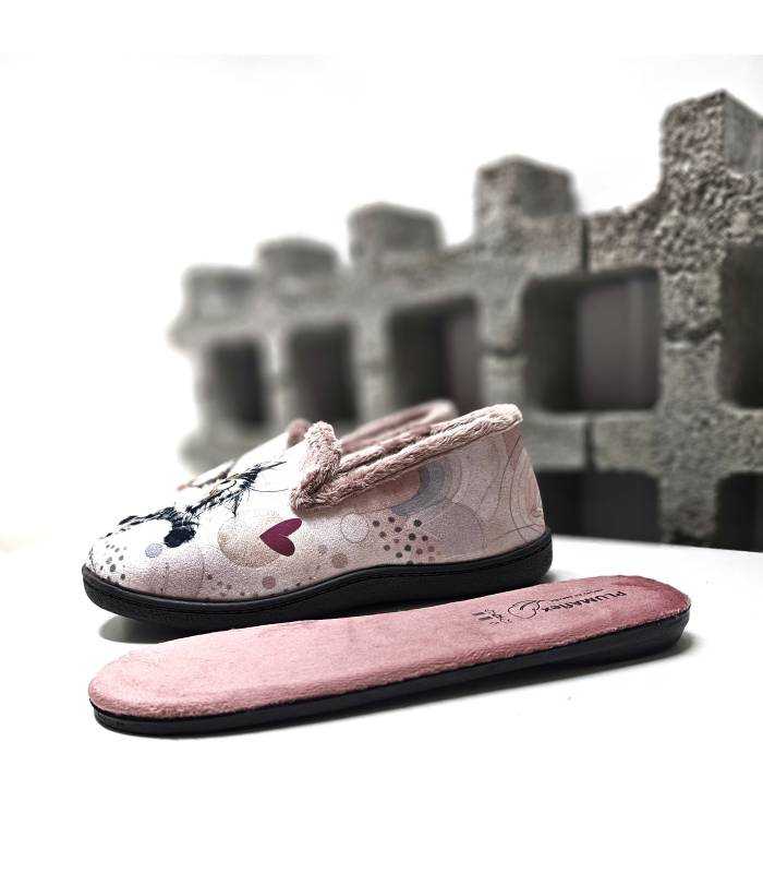 zapatillas mujer plantilla extraíble rosa