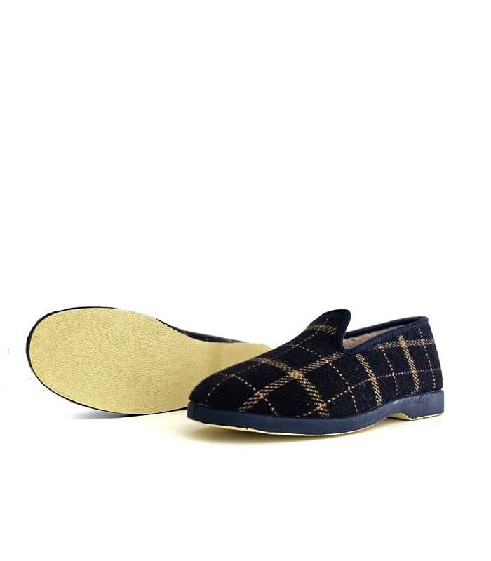 piso de goma flexible de zapatillas paño azules para hombre